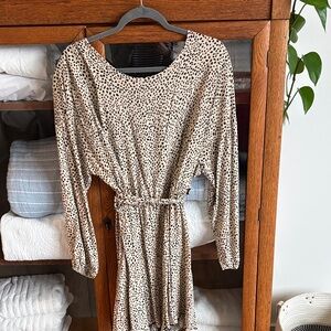 Elegant Beige and Black Polka Dot Jumpsuit